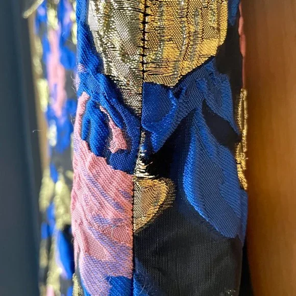 Mark + James Badgley Mischka Metallic Floral Jacquard Fit & Flare Dress - Picture 11 of 15